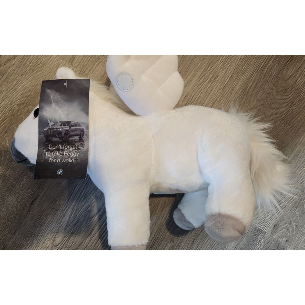 BMW Peggy the Pegasus Plush 10-inch Stuffed Animal White Horse NWT - Picture 2 of 3
